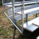 JayPro Sports Bleacher - 15 ft. (5 Row - Single Foot Plank with Chain Link Rail) - Enclosed