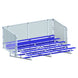 JayPro Sports Bleacher - 15 ft. (5 Row - Single Foot Plank with Chain Link Rail) - Enclosed (Powder Coated)