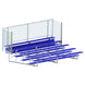 JayPro Sports Bleacher - 15 ft. (5 Row - Single Foot Plank, with Guard Rail) - Enclosed  (Powder Coated)
