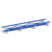 JayPro Sports Bleacher - 21 ft. (2 Row - Double Foot Plank) - Tip & Roll  (Powder Coated)
