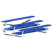 JayPro Sports Bleacher - 7-1/2 ft. (3 Row - Double Foot Plank) - Tip & Roll  (Powder Coated)