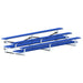 JayPro Sports Bleacher - 15 ft. (3 Row - Double Foot Plank) - Tip & Roll  (Powder Coated)
