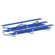 JayPro Sports Bleacher - 15 ft. (3 Row - Double Foot Plank) - Tip & Roll  (Powder Coated)