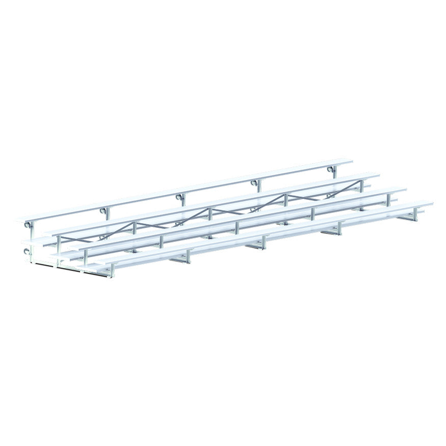 JayPro Sports Bleacher - 27 ft. (4 Row - Double Foot Plank) - Tip & Roll