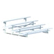 JayPro Sports Bleacher - 7-1/2 ft. (4 Row - Double Foot Plank) - Tip & Roll