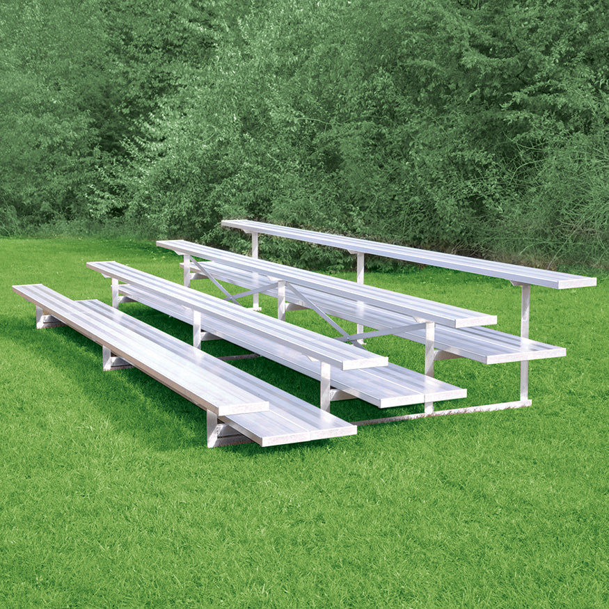 JayPro Sports Bleacher - 15 ft. (4 Row - Double Foot Plank) - All Aluminum