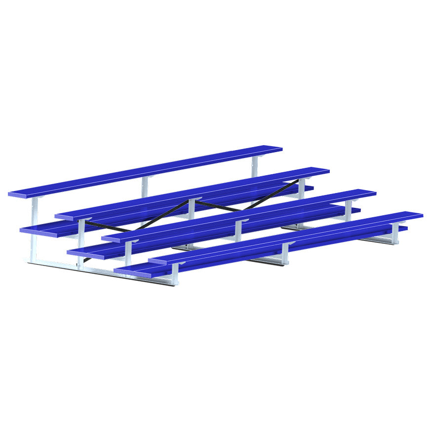 JayPro Sports Bleacher - 15 ft. (4 Row - Double Foot Plank) - All Aluminum  (Powder Coated)