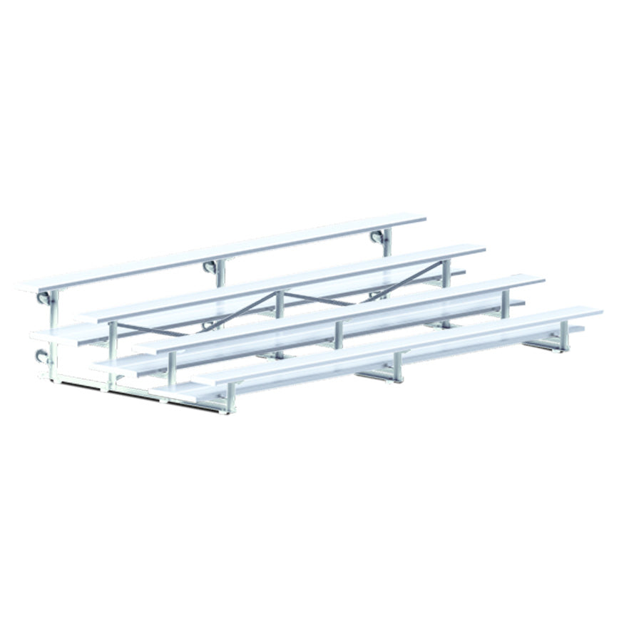 JayPro Sports Bleacher - 15 ft. (4 Row - Double Foot Plank) -Tip & Roll