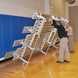JayPro Sports Bleacher - 15 ft. (4 Row - Double Foot Plank) -Tip & Roll