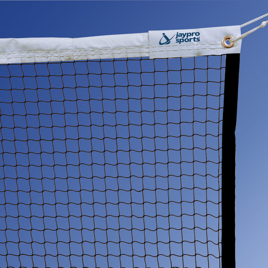 JayPro Sports Badminton Replacement Net (210/12 Knotless Nylon Sq. Mesh) (21 ft.L x 30 in.H) (Black)