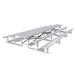 JayPro Sports Bleacher - 21 ft. (3 Row - Single Foot Plank) - Back-To-Back
