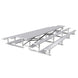 JayPro Sports Bleacher - 21 ft. (3 Row - Single Foot Plank) - Back-To-Back