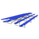 JayPro Sports Bleacher - 21 ft. (3 Row - Single Foot Plank) - Back-To-Back (Powder Coated)