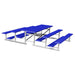 JayPro Sports Bleacher - 7-1/2 ft. (3 Row - Single Foot Plank) - Back-To-Back (Powder Coated)