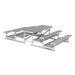 JayPro Sports Bleacher - 7-1/2 ft. (3 Row - Double Foot Plank) - Back-To-Back