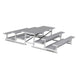 JayPro Sports Bleacher - 7-1/2 ft. (3 Row - Double Foot Plank) - Back-To-Back