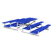 JayPro Sports Bleacher - 7-1/2 ft. (3 Row - Double Foot Plank) - Back-To-Back (Powder Coated)