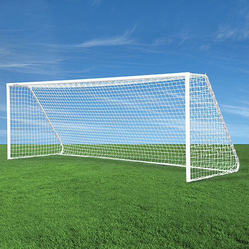 JayPro Sports Soccer Goal Replacement Nets (4 in. Sq. - 3mm Twist) - Club Soccer Goal (8 ft.H x 24 ft.W x 4 ft.B x 10 ft.D) (White)