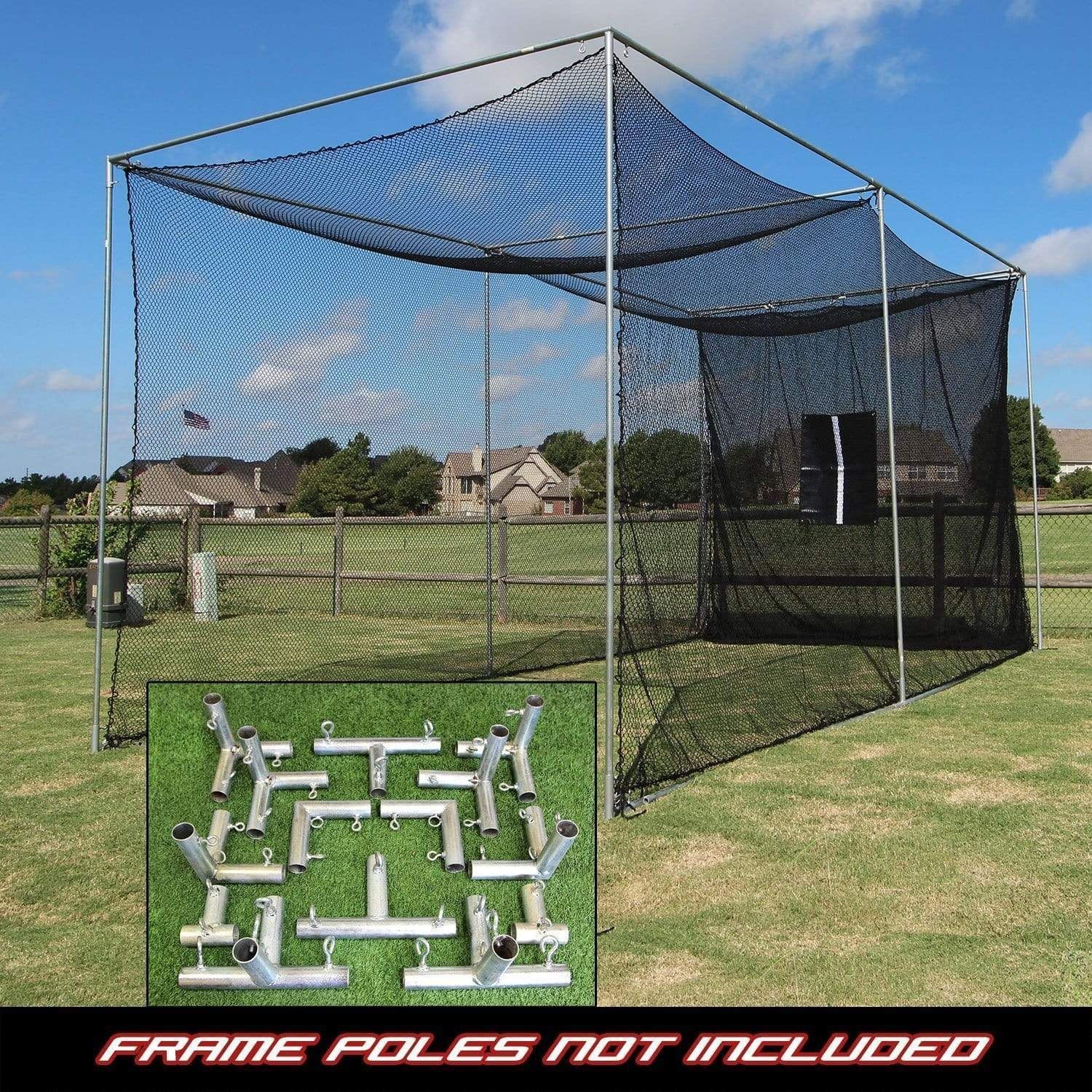 Cimarron Sports 20x10x10 Masters Golf Net w/ Frame Corner Kit CM-MAS20GNTC