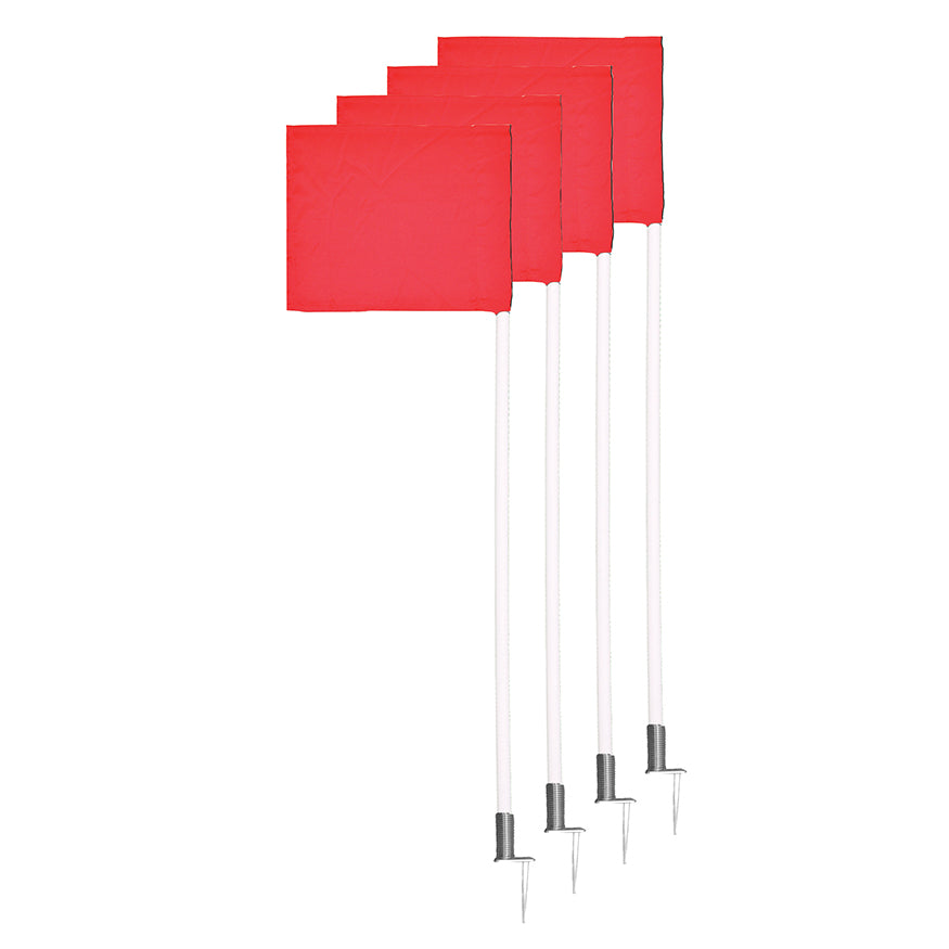 JayPro Sports Corner Flags - Deluxe with Spring Loaded Base - (Set of 4)