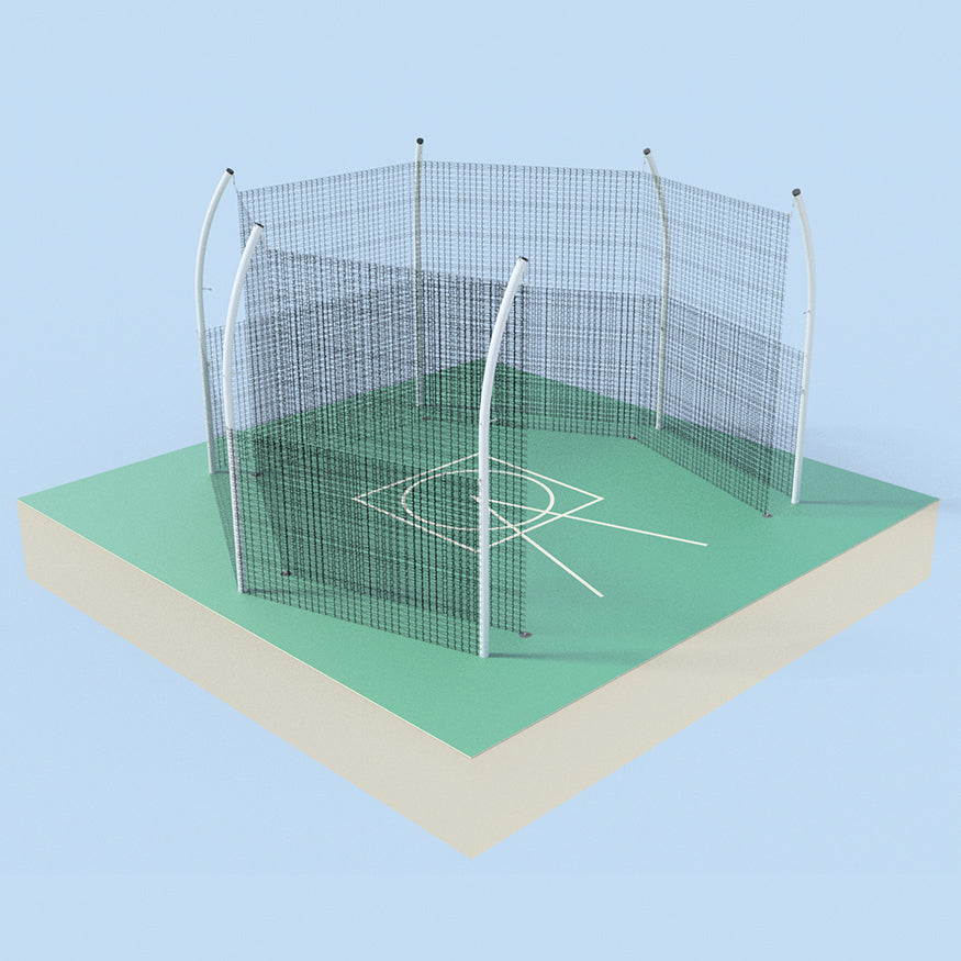 JayPro Sports Discus Cage (with Cage Net & Barrier Net - No Ground Sleeves)