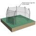 JayPro Sports Discus Cage - Replacement Cage Net (1-7/8 in. Sq. #42 Nylon Net) (55 ft.L x 14 ft.H) (Black)
