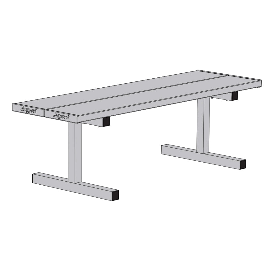 JayPro Sports Courtside Bench - 5 ft. - Portable (Double Plank)