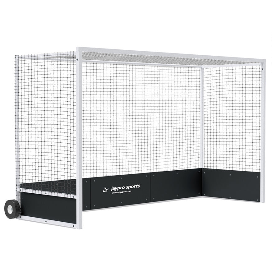 JayPro Sports Field Hockey Goal (2 in. x 2 in. Square Aluminum with Bottom Boards) - Official  (7 ft.H x 12 ft.W x 4 ft.D) - NFHS, NCAA, FIH Compliant