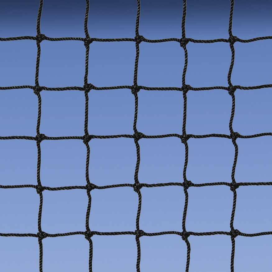 JayPro Sports Field Hockey Goal Replacement Nets (1-1/2 in. 2.5mm Poly Mesh) - Field Hockey Goal - Official (7 ft.H x 12 ft.W x 4 ft.D) (Black)
