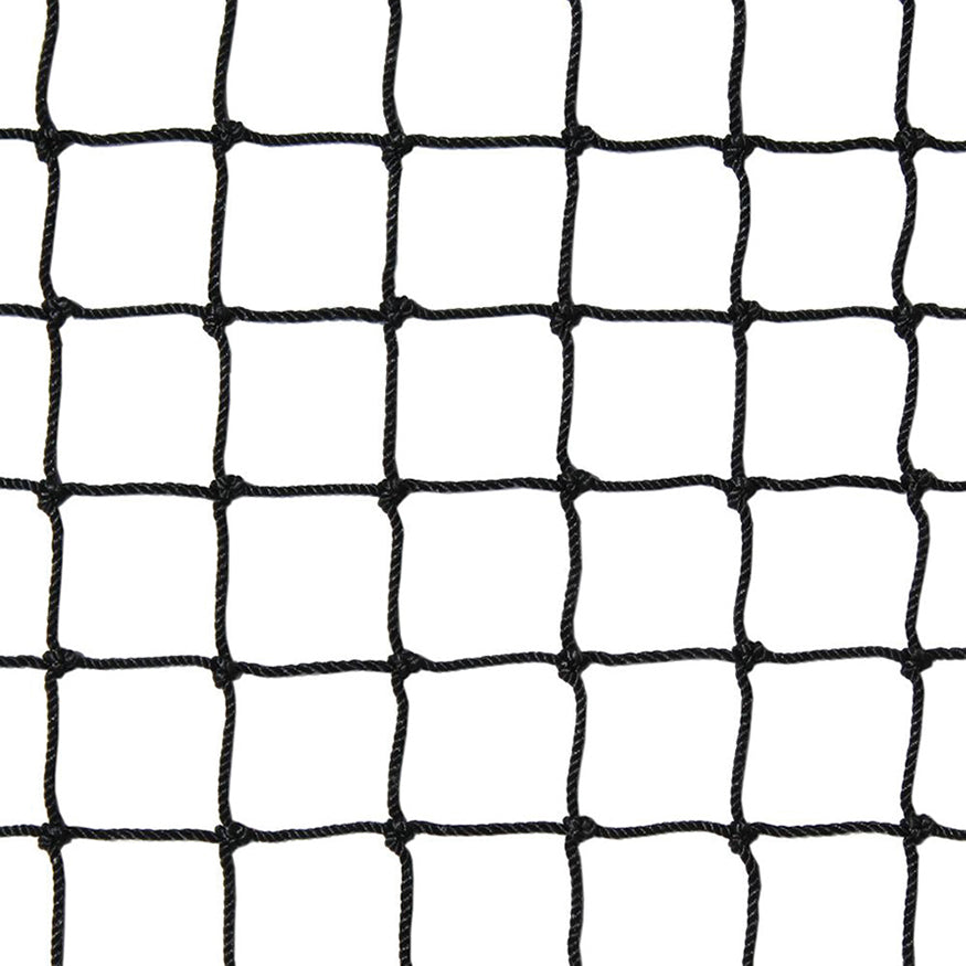 JayPro Sports Field Hockey Goal Replacement Nets (1-1/2 in. 2.5mm Poly Mesh) - Field Hockey Goal - Official (7 ft.H x 12 ft.W x 4 ft.D) (Black)