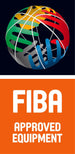 FIBA approved equipment logo on Bison T-REX Competition portable basketball system product page