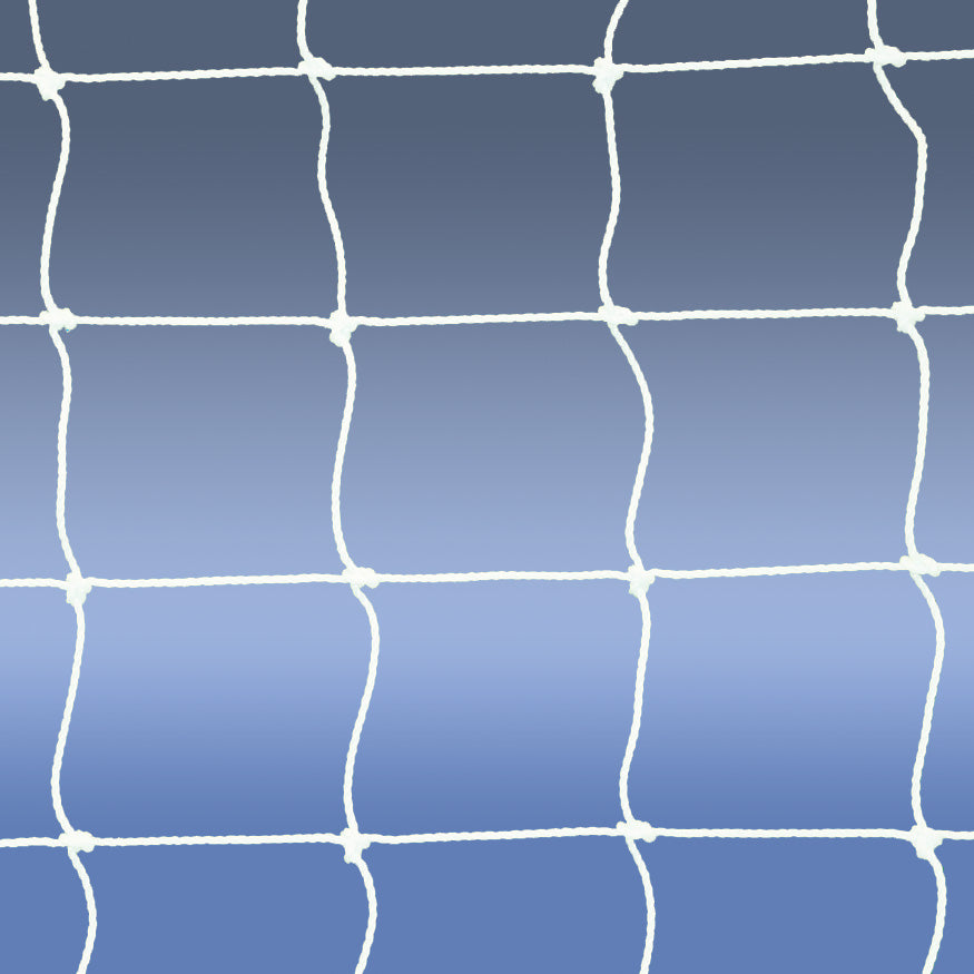 JayPro Sports Futsal Goal Replacement Net - Official Size  (6 ft. 7 in.H x 9 ft. 10 in.W x 3 ft.3 in.D - 4 in. Sq.) (2m x 3m) (White)