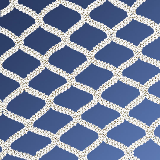 JayPro Sports Field Lacrosse Replacement Net - NETX1  - (7mm) Seamless One-Piece Lacrosse Net (6 ft.H x 6W x 7 ft.D) (White)