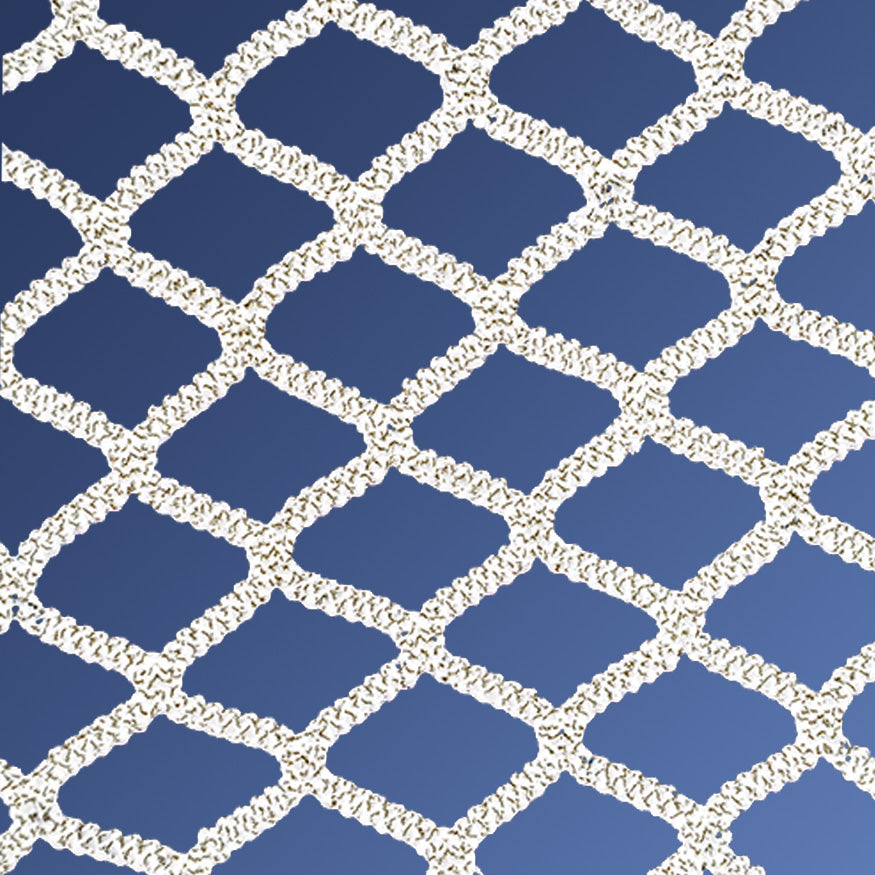 JayPro Sports Field Lacrosse Replacement Net - NETX1  - (7mm) Seamless One-Piece Lacrosse Net (6 ft.H x 6W x 7 ft.D) (White)