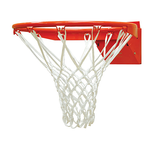 JayPro Sports Basketball System - Straight Post (4-1/2 in. Pole with 4 ft. Offset) - 72 in. Perforated Steel Backboard - Flex Rim Goal