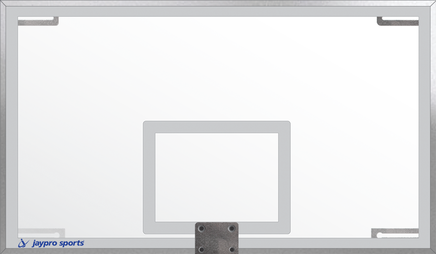 JayPro Sports Basketball Backstop - Wall-Mounted - Shooting Station - Stationary Glass Backboard (2 ft. - 4 ft. Wall Offset)