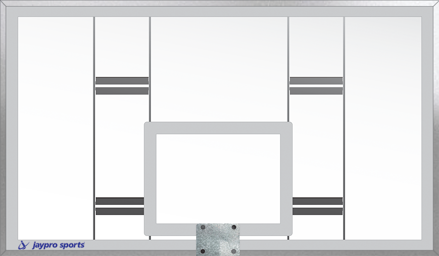JayPro Sports Conversion Backboard - Tempered Glass Conversion Package - NCAA, NFHS Compliant