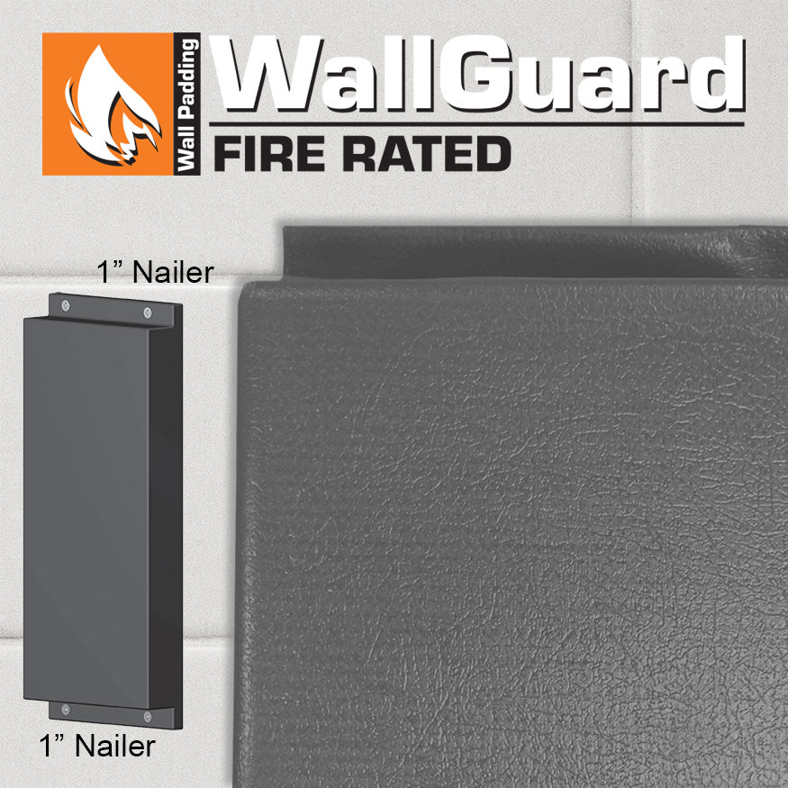 JayPro Sports Fire Rated Flat Safety Wall Padding - WallGuard  Fire Rated (2 ft. x 6 ft.) (1 in. Lip Top & Bottom)