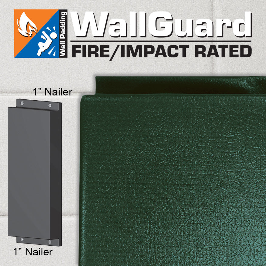 JayPro Sports Fire Rated/High Impact Flat Wall Padding - WallGuard  Fire/Impact Rated (2 ft. x 6 ft.) (1 in. Lip Top & Bottom)