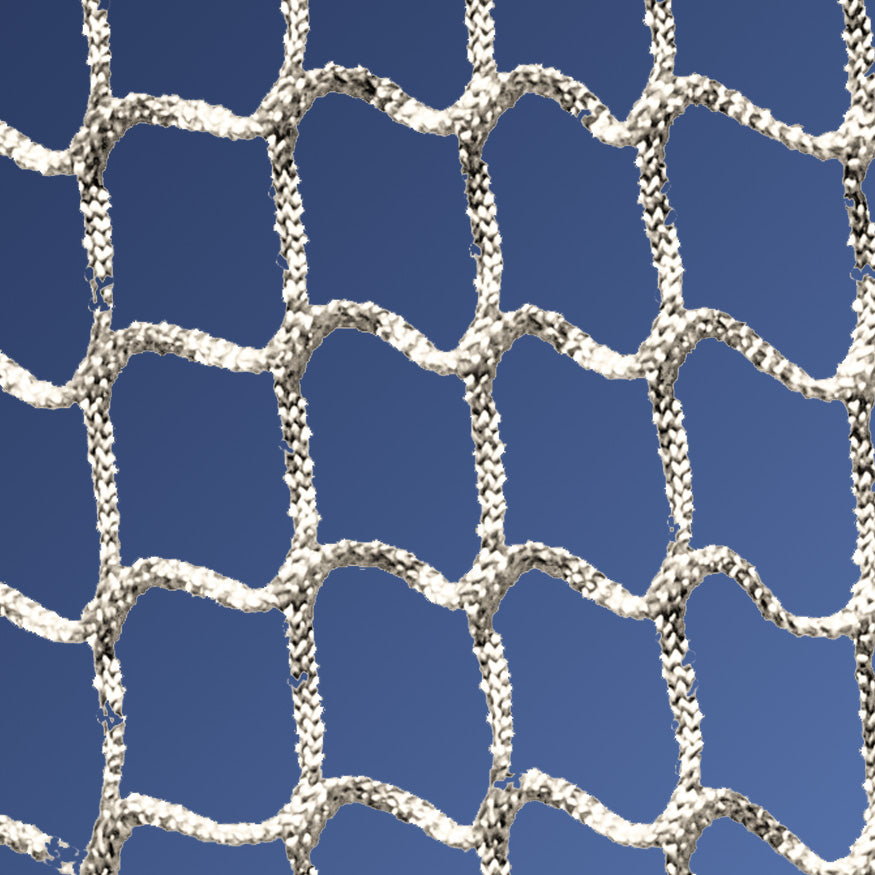 JayPro Sports Lacrosse - Replacement Box Net (6mm - 1-1/2 in. Sq. 6mm Mesh with Lacing Cord) (4 ft.W x 4 ft.H x 4 ft.D) (White)