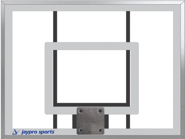 400-AC-FG - Basketball System - The Church Yard - (4 in. Sq. Pole with 40 in. in.Play Safe in. Area) - 48 in. Acrylic Backboard, Flex Goal, and Edge/Protector Padding - Image 2