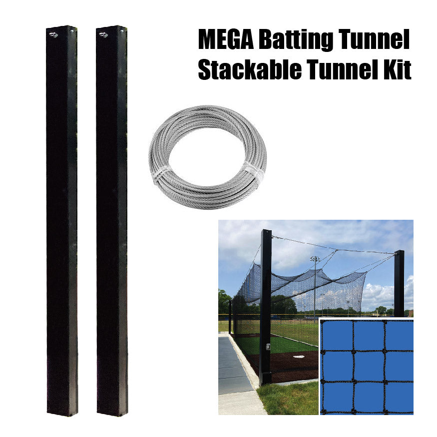 JayPro Sports Batting Tunnel Frame - Mega Outdoor - (70 ft.) - Stackable Tunnel Kit