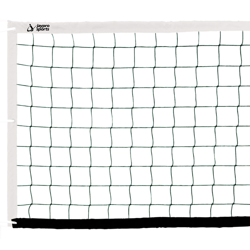 JayPro Sports Beach Volleyball Replacement Net (4 in. Sq. - #36 Nylon Netting) - Collegiate Beach Size (28 ft.L x 39 in.H) (Black)