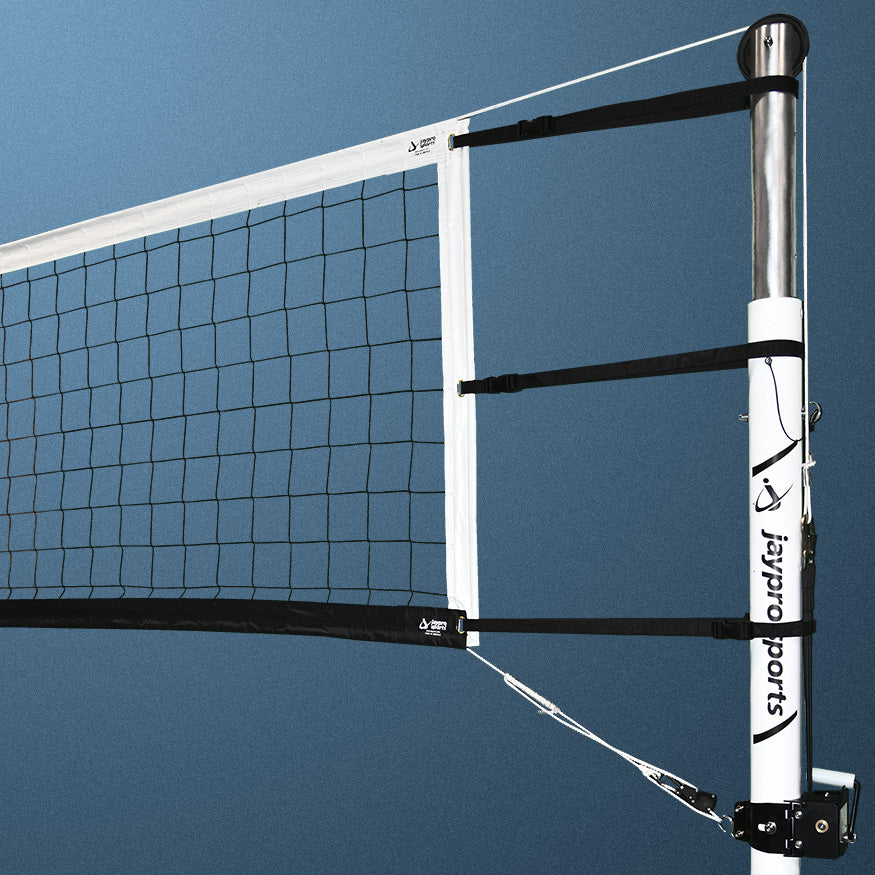JayPro Sports Beach Volleyball Replacement Net (4 in. Sq. - #36 Nylon Netting) - Collegiate Beach Size (28 ft.L x 39 in.H) (Black)