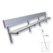 JayPro Sports Player Bench with Seat Back - 21 ft. - In-Ground
