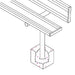 JayPro Sports Player Bench with Seat Back - 21 ft. - In-Ground  (Powder Coated)