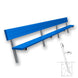 JayPro Sports Player Bench with Seat Back - 21 ft. - In-Ground  (Powder Coated)