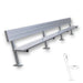 JayPro Sports Player Bench with Seat Back - 21 ft. - Surface Mount