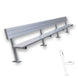 JayPro Sports Player Bench with Seat Back - 21 ft. - Surface Mount