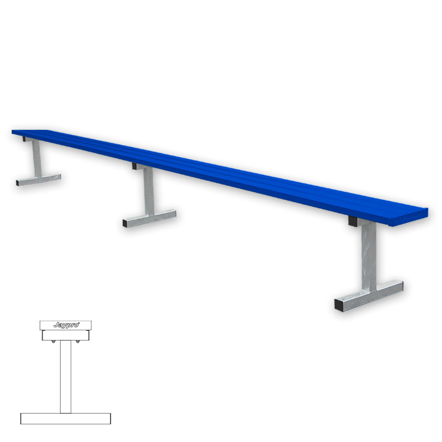 JayPro Sports Player Bench - 15 ft. - Portable  (Powder Coated)